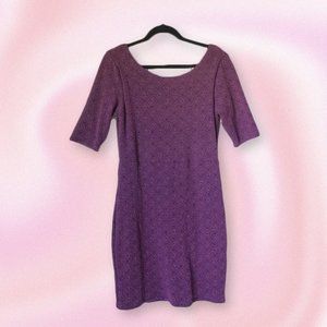 Free People Open Scoop Back Bodycon Dress Purple Large